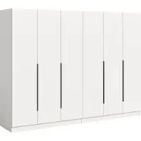 Ebuy24 Kopenhagen Kleiderschrank 6 Türen weiß.