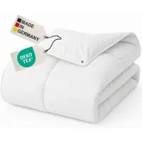 NYVI 4-Jahreszeiten Bettdecke Deluxe Mikrofaser Feinbatist mit Peach Touch - 3in1 Sommerdecke & Übergangsdecke & Winterdecke, Farbe:Weiß, Größe:200x220 cm