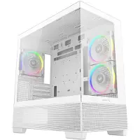 DeepCool CG380 3F WH, Midi Tower, PC, Weiß, ITX, micro ATX, Acrylnitril-Butadien-Styrol (ABS), SPCC, Gehärtetes Glas, Multi