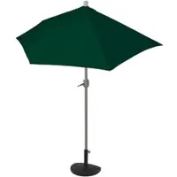 Mendler Sonnenschirm halbrund Parla, Halbschirm Balkonschirm, UV 50+ Polyester/Alu 3kg 270cm grün mit Ständer