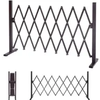 Proregal Absperrgitter | HxBxT 103,5x300x31 cm | Alu Braun | Scherengitter Rankhilfe Tierschutzgitter ausziehbar