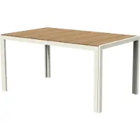 Ebuy24 Noah Gartentisch 150x90 cm Teak-Nachbildung.