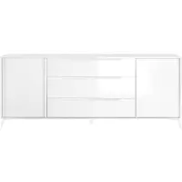 CALICOSY Sideboard CITY in Weiß - (W) 205 x (H) 84 x (L) 40 cm | Gr.: onesize