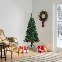 Prolenta Maison Exclusive - Künstlicher Eck-Weihnachtsbaum Grün 120 cm PVC