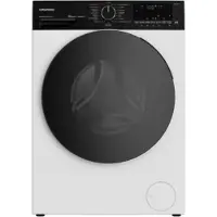 Beko GD7P510447W, Frontlader, Freistehend, Weiß, Links, Schwarz, Schwarz