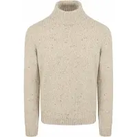 Suitable Rollkragenpullover Donnegal Tweed Eco Wool Beige
