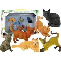 Leantoys Set mit 6 Figuren Hauskatzen verschiedener Rassen