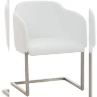 DELUKE Besucherstuhl ANKARA Kunstleder Weiß 45x52x84cm Konferenzstuhl Wartezimmerstuhl Bürostuhl