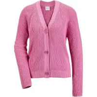MADELEINE Moderne Sommerstrickjacke mit Perlfang-Muster in himbeersorbet | Gr.: 48