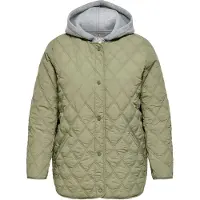 ONLY Steppjacke "CARRISSO LIFE HOOD QUILT JACKET OTW", Damen, Gr. L, mermaid, Steppware, Obermaterial: 100% Polyester, unifarben, Rundhals, Jacken Steppjacke
