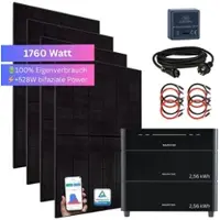 MyVoltaics 1760 Watt Balkonkraftwerk SET MIT SPEICHER Marstek Venus D 0-7,68 kWh, Smartmeter EcoTracker IR inklusive