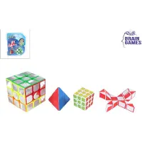 Brain Games Denkspiele-Puzzlewürfel-Set - 4-teilig.