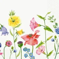 Duni Tissue-Serviette 40 x 40 cm Flowy Meadow 3-lagig, 1250 Stk/Krt (5 x 250 Stk)