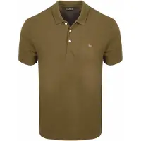 Napapijri Grünes Baumwoll-Herren-Polo-Shirt