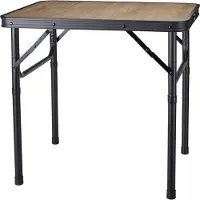 Merkloos Campingtisch klappbar höhenverstellbar Aluminium Holzoptik 60x45x56cm