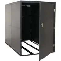 Proregal 2er-Fahrradgarage | HxBxT 160x113x209cm | abschließbar Metall | Anthrazit | Gerätehaus Fahrradbox mit Ablage