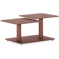 CALICOSY - Couchtisch mit quadratischen Glasplatten L 114 cm - KAYA