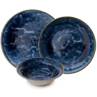 Hermia Concept , TS18Y4850A02, Tafelservice (18-teilig), 100 % PORZELLAN, Dunkelblau, 25 x 25 x 2,5 cm