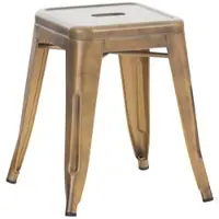 Proregal Hocker YOSEMITE HxBxT 46x40x40cm Metall Gold