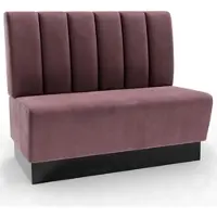 BIG Möbel Gastro Sitzbank Amsterdam | 200 cm breit | Samtstoff in Rosa-Lila | Vertikal | Dinerbank