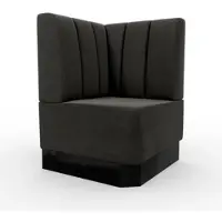 BIG Möbel Gastro Eckbank Amsterdam | 64x64 cm | Samtstoff in Anthrazit | Vertikal