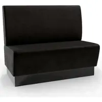 BIG Möbel Gastro Sitzbank Amsterdam | 200 cm breit | Samtstoff in Schwarz | Glatt | Dinerbank