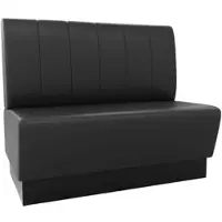 BIG Möbel Gastro Sitzbank Amsterdam | 180 cm breit | Kunstleder Schwarz | Vertikal | Dinerbank