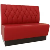 BIG Möbel Gastro Sitzbank Amsterdam | 200 cm breit | Kunstleder Rot | Diamant | Dinerbank