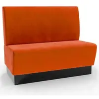 BIG Möbel Gastro Sitzbank Amsterdam | 100 cm breit | Samtstoff in Orange | Glatt | Dinerbank