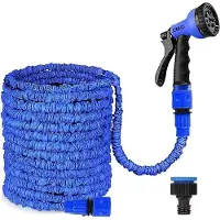 OEM Gartenschlauch - Erweiterbarer flexibler Stretchwasserschlauch für den Hausgarten Auto - 8 Funktionen professioneller Wassersprühschlauch - 457 m blauw