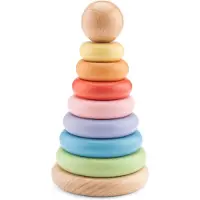 Woet Steckspiel Set - Regebogen Stapelturm 303395