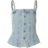 G-Star Kick Bustier Top - Hellblau - Damen - L