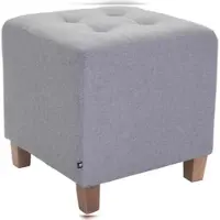 Proregal CHEFGASTRO Sitzhocker ZION antik-hell HxBxT 46x45x45cm Stoff Hellgrau