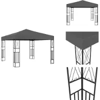 vidaXL Pavillon 3×3 m Anthrazit Stoff - Pavillons & Partyzelte