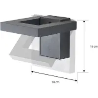 LINDBY LED Aussenwandleuchte Orbin , alu / grau / zink, Aluminium, Modern, LED Wandleuchte außen