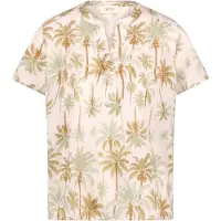 Cartoon Klassische Bluse "Blusenshirt mit Rüschen", Damen, Gr. 44, grün (nature, grün), Obermaterial: 55% Baumwolle CO. 45% Lyocell CLY., Blusen Klassische Bluse