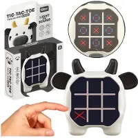 Leantoys Elektronisches Spiel 3in1 Tic Tac Toe Memory Kuh Schwarz und Weiß