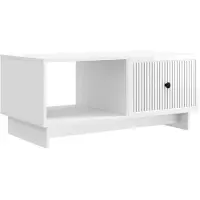 vidaXL Couchtisch Hochglanz Weiß 90 x 50 x 40 cm Holzwerkstoff