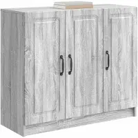 vidaXL Sideboard Sonoma-Grau 89 x 34,5 x 77 cm Holzwerkstoff