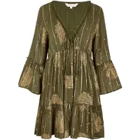 Apricot Minikleid "Paisleymuster Minikleid" im Boho-Style