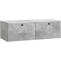 vidaXL Wandmontierter TV-Schrank 98 x 41 x 30 cm Betongrau