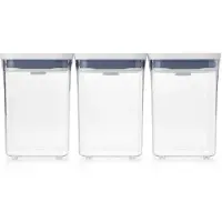Oxo Pop 2,0 Set 1,1l Square Lebensmittelbehälter 3 Einheiten