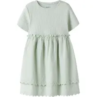 Name it Minikleid "NMFHAVELLE SS DRESS" Baumwollmischung, regular fit, Lochstickerei