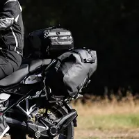 Gistuch Erweiterbare 19-26L Motorrad-Rücksitztasche mit großem Fassungsvermögen, universelle Aufbewahrung von Hinterradwerkzeugen