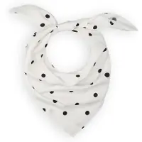 Catwalk junkie Damen Schals Dotted Scarf - Wit - Größe ONESIZE
