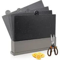 OEM Kunststof Keukenplank-Set, 4-teilig, BPA-frei, indexfähig, für Geschirrspüler geeignet, 31,5 x 21,5 cm