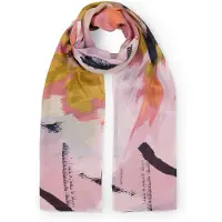 Tom Tailor Damen Schal mit Blumenmuster, rosa, Geblümt, Gr. ONESIZE