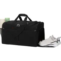 Unyqoos Sport- & Reisetasche 55 L – große Duffle mit belüftetem Schuhfach, auslaufsicherem Nassfach, 12 Fächer & herausnehmbarem Boden