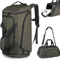 Unyqoos Sporttasche 40 L – 3‑in‑1 Rucksack, Duffel- oder Schultertasche, wasserdicht & reißfest, integriertes Schuhfach, Nassfach, stoßfestes Laptopfach