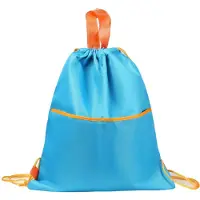 Unyqoos Wasserdichter Kordelzug-Rucksack aus hochwertigem Oxford-Stoff, 40 x 32 cm – faltbar, Unisex Sport-, Reise- und Schultasche mit Außen-Reißverschluss